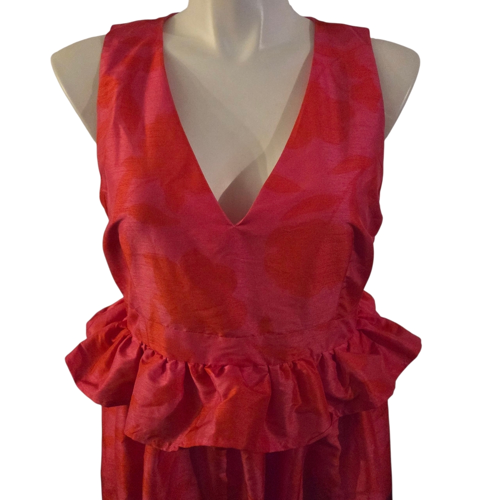 Kate Spade Pink and Red Floral Dress Size 16 - Picture 2 of 4